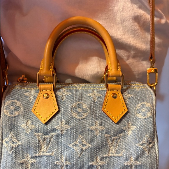 Louis Vuitton Speedy Nano Monogram Denim Sky Blue Limited Edition. - Picture 13 of 15